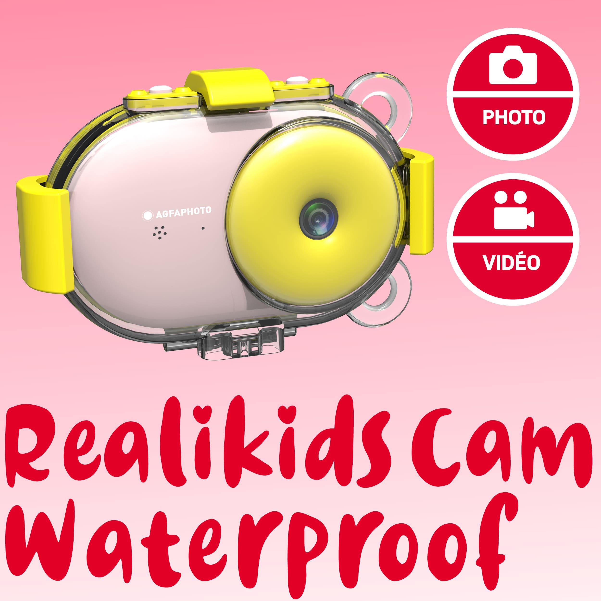 AgfaPhoto Realikids Cam Waterproof 24MP, Écran 2.4'', Étanche Enfant + 8GB 4/5