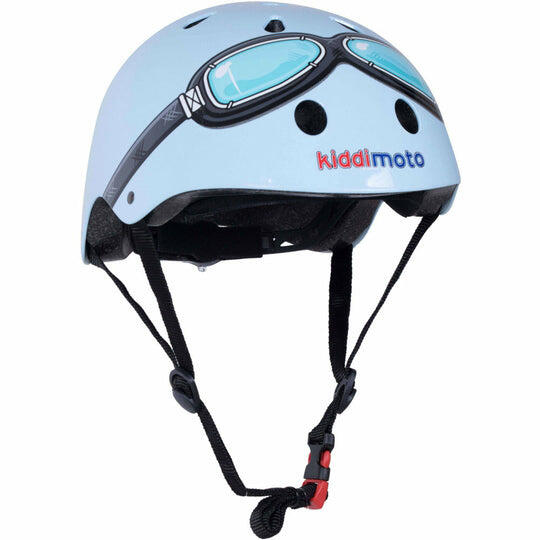 Blue Goggle Bicycle Helmet KIDDIMOTO Decathlon