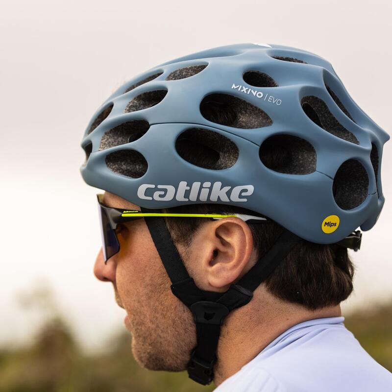 Casco de Bicicleta Carretera Mixino Evo MIPS Azul Claro