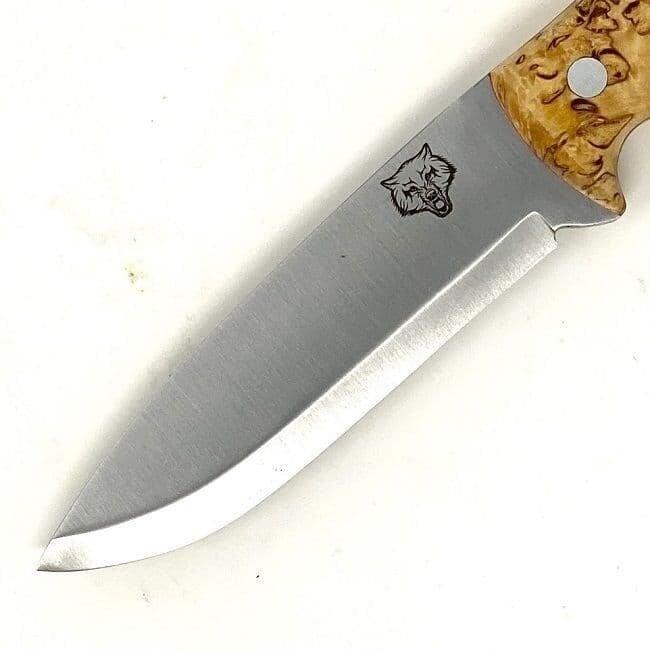 TBS Outdoor Timberwolf Camp knife - DELUXE Edition- Curly Birch