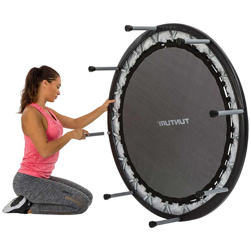 Trampoline de fitness - Pour l'intérieur - Bord de protection inclus - Ø125 cm