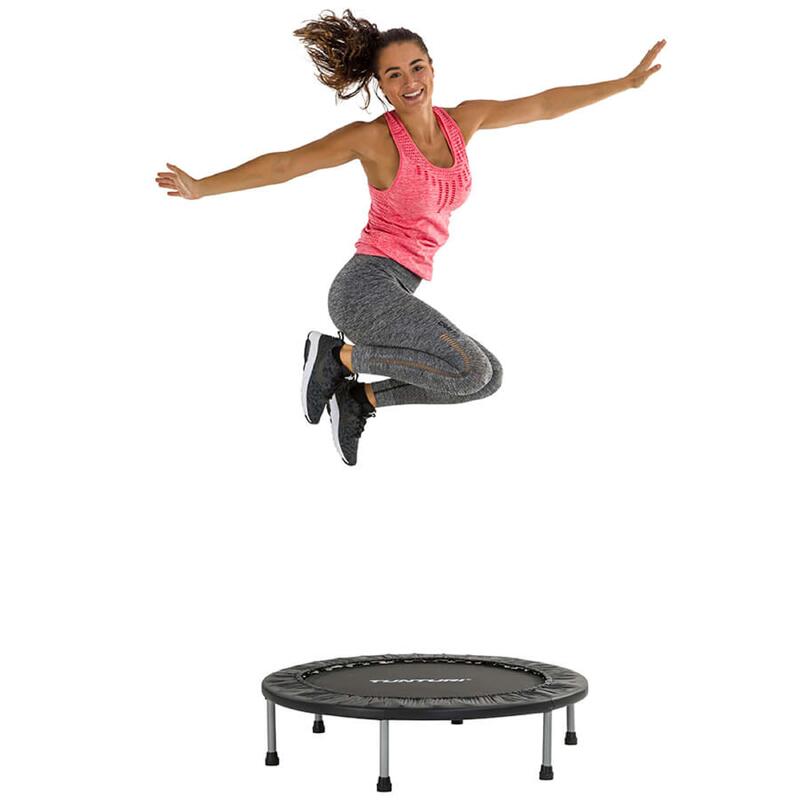 Trampoline de fitness - Pour l'intérieur - Bord de sécurité inclus - Ø95 cm