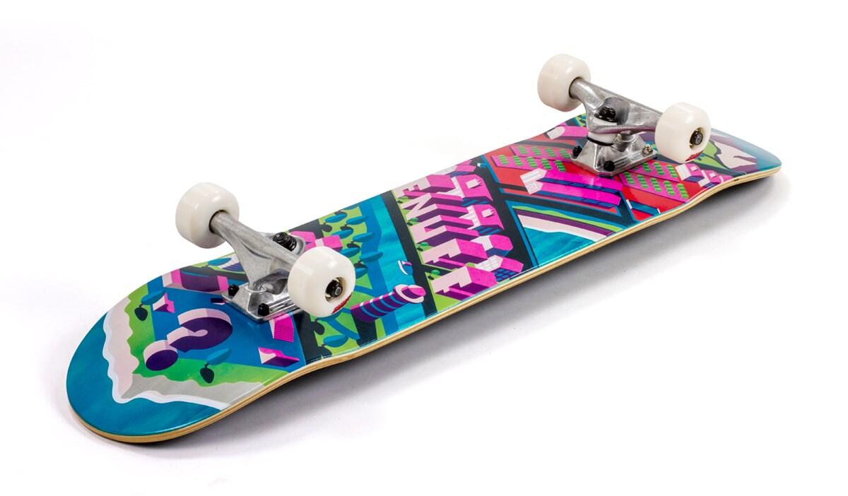 Enuff Isotown 7.75"x31.5" Blu Skateboard 2/4