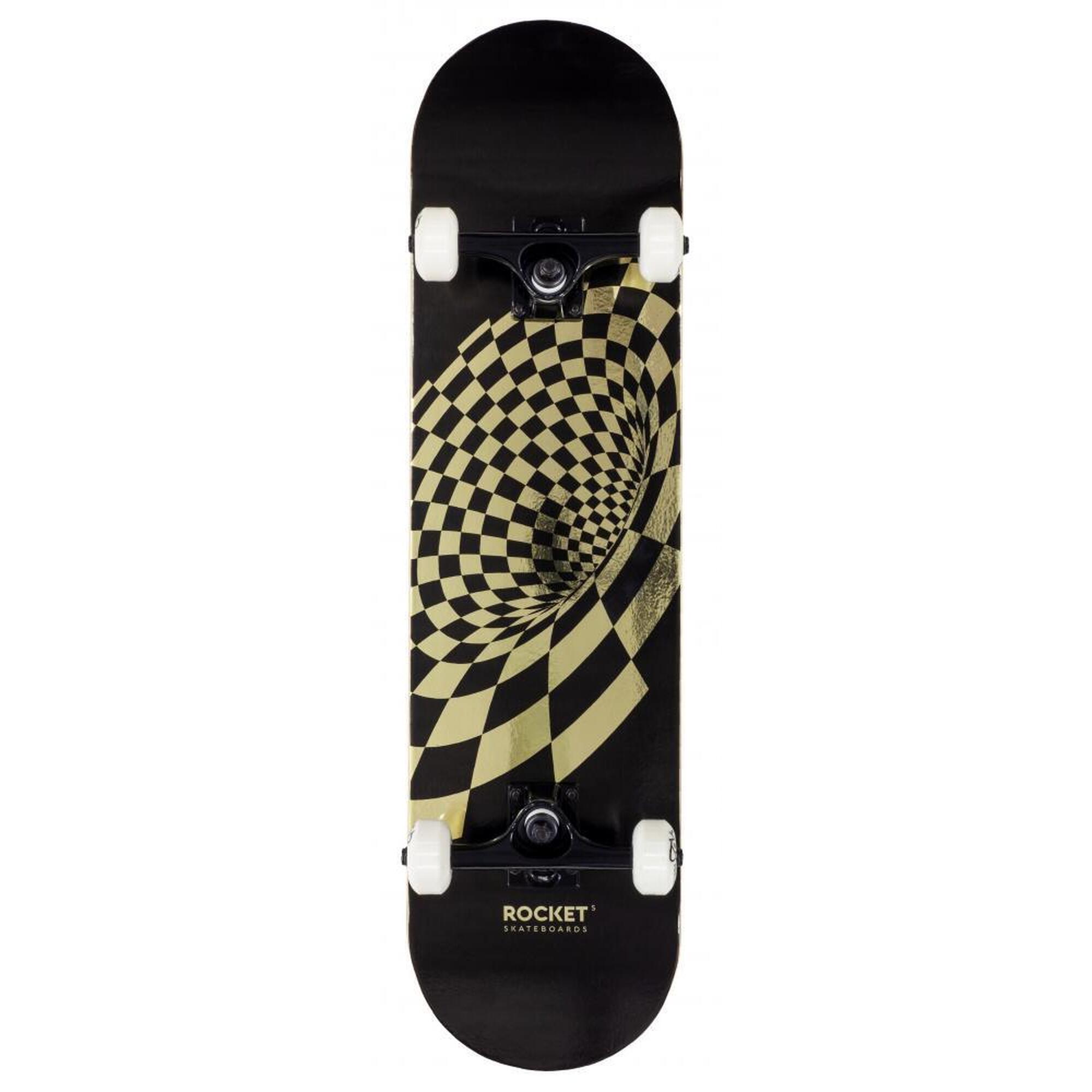 Rocket Vortex Foil Gold 8" Skateboard