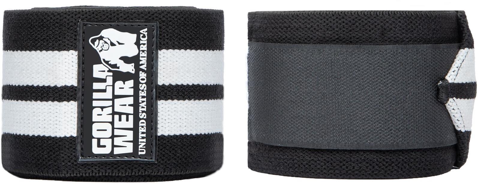 GORILLA WEAR Knee Bendaggi - Nero/Bianco - 200CM