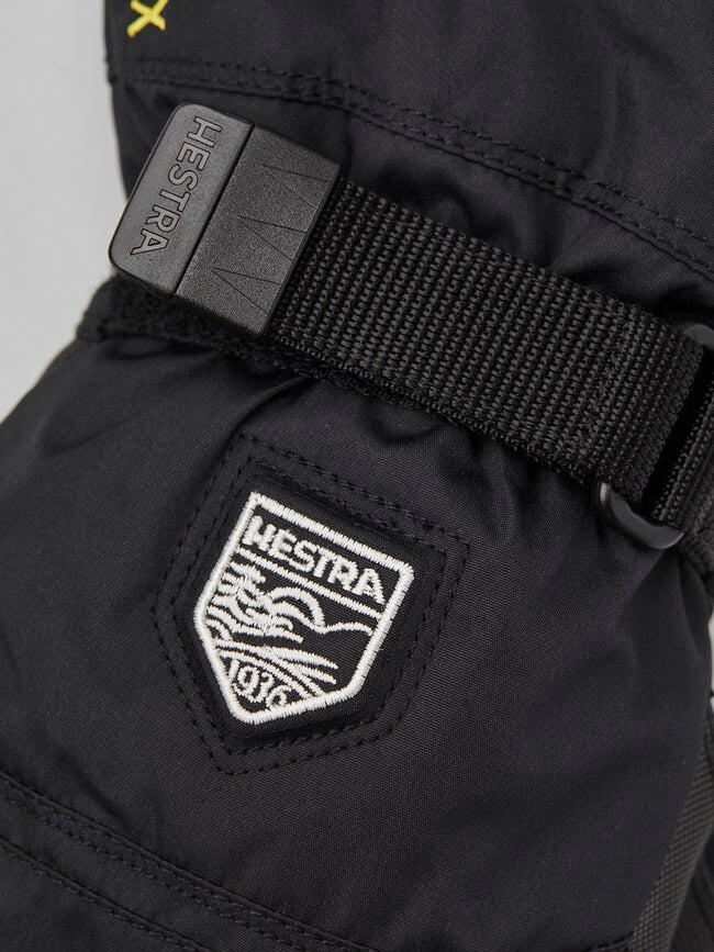Hestra Gore-Tex Gauntlet Kids Ski Gloves, Black 4/5