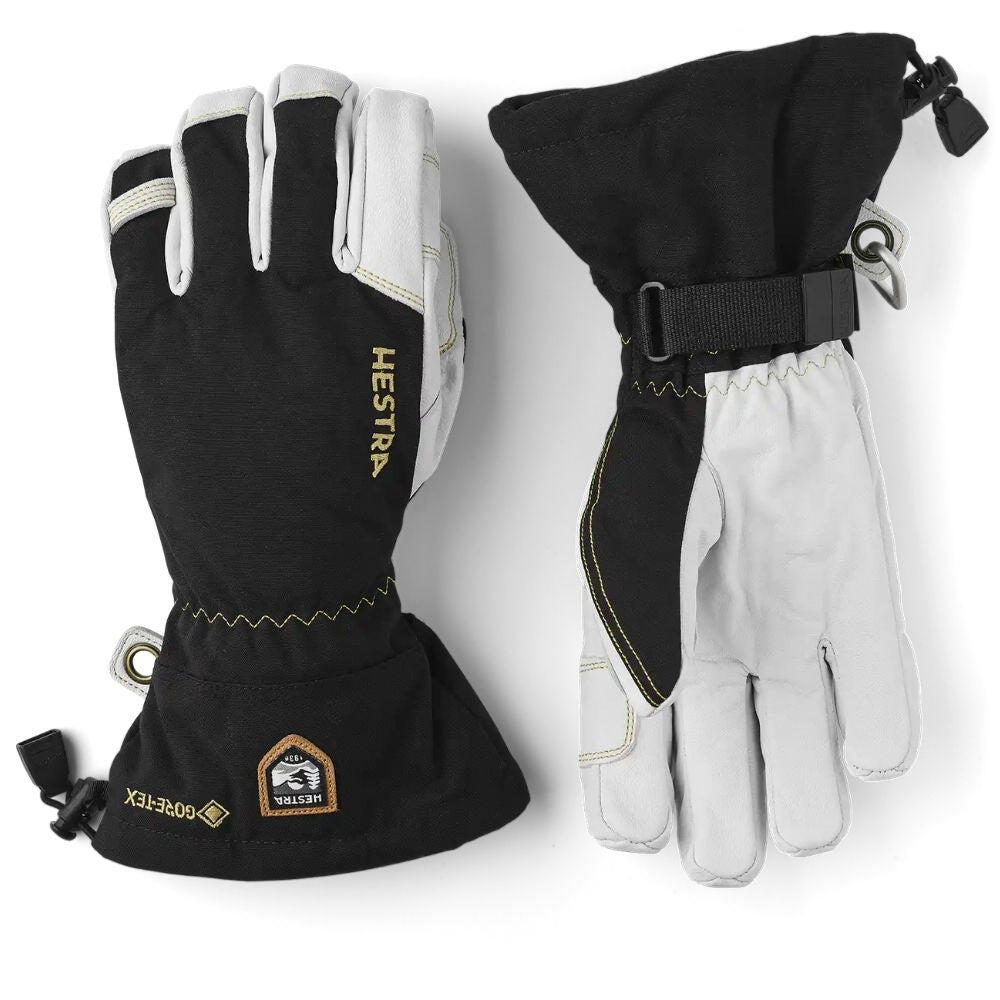 Hestra Army Leather Gore Tex Ski Gloves - Black 1/4
