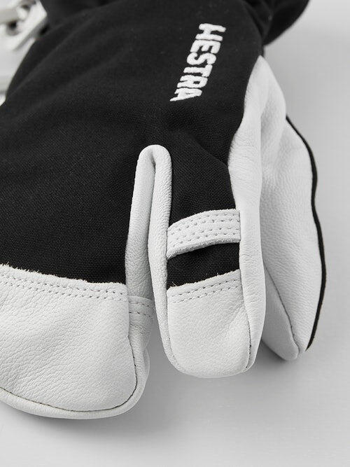 Hestra Army Leather Heli Junior 3-Finger Gloves (30562) Black 4/5