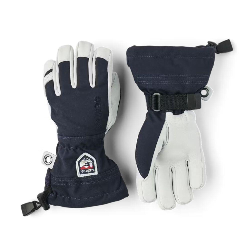 HESTRA Hestra Army Leather Heli Kids Ski Gloves - Navy