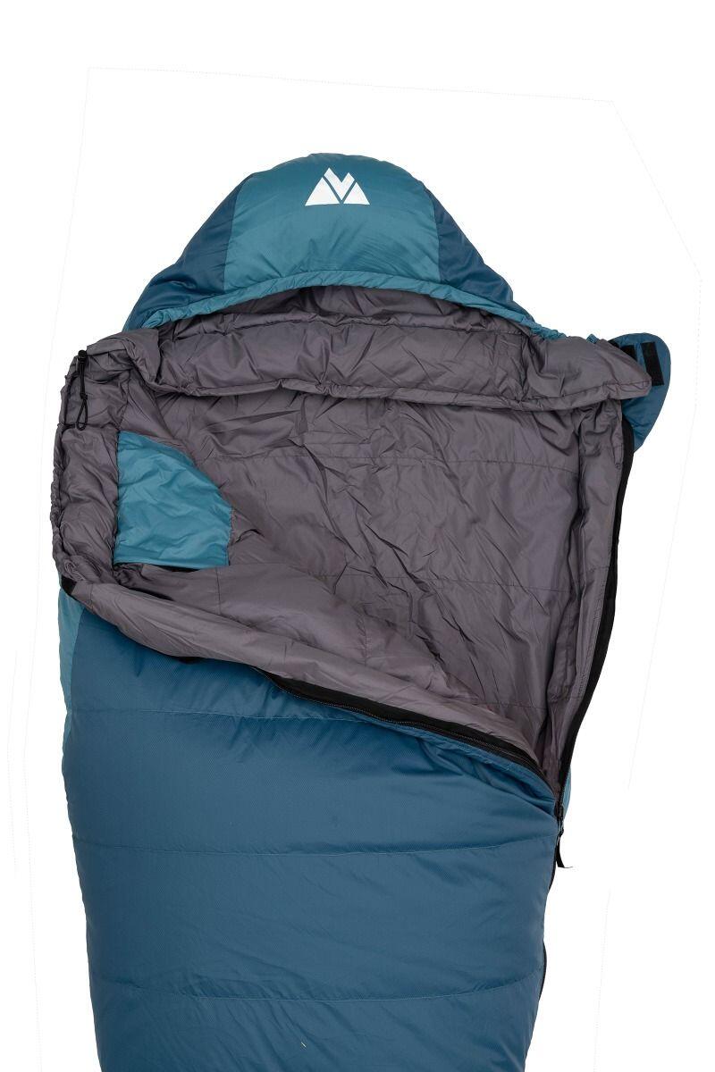 Sacco a pelo campeggio Volven Polaris 215x75 cm blu sinistro 2/5