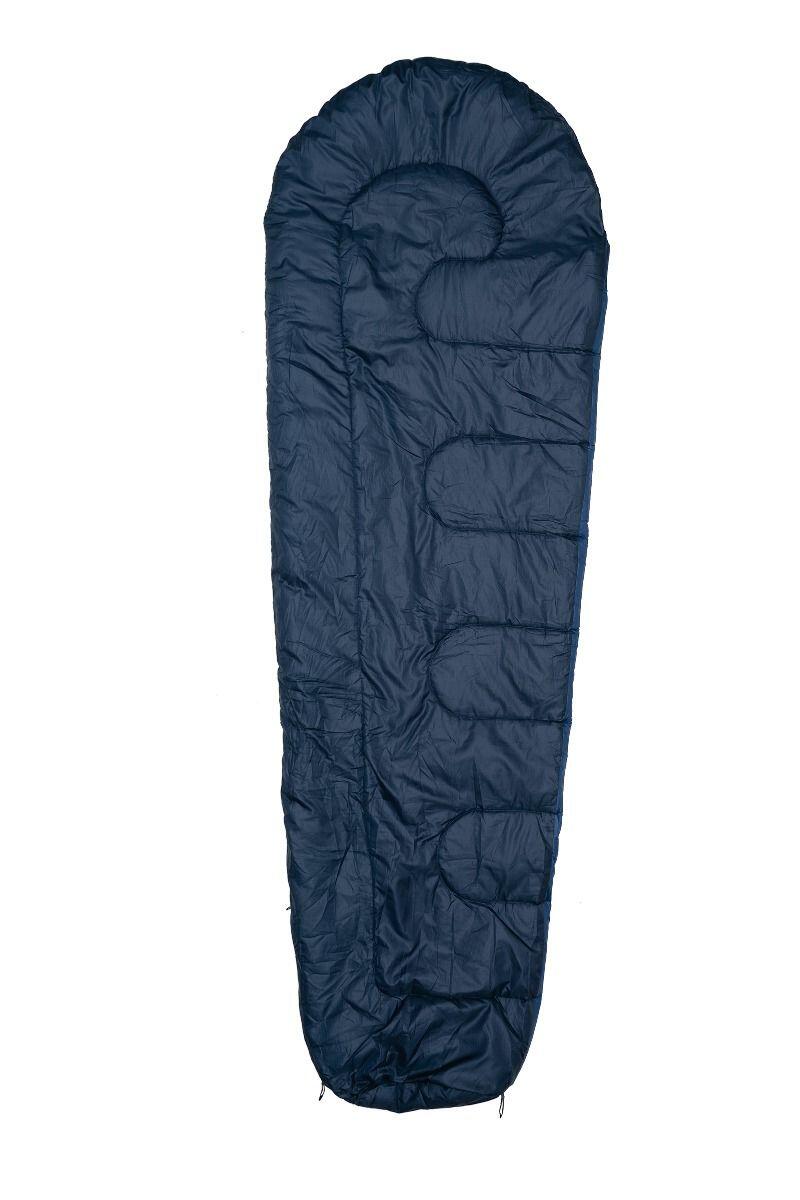 Sacco a pelo campeggio Volven Traveller 220x80 cm blu destro 3/5
