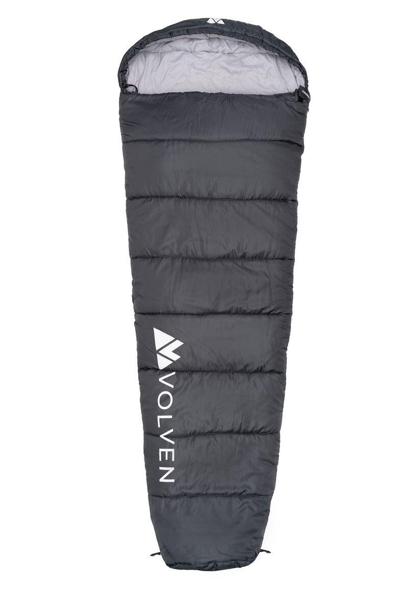 VOLVEN Sacco a pelo campeggio Volven Tourist 220x80 cm grigio sinistro