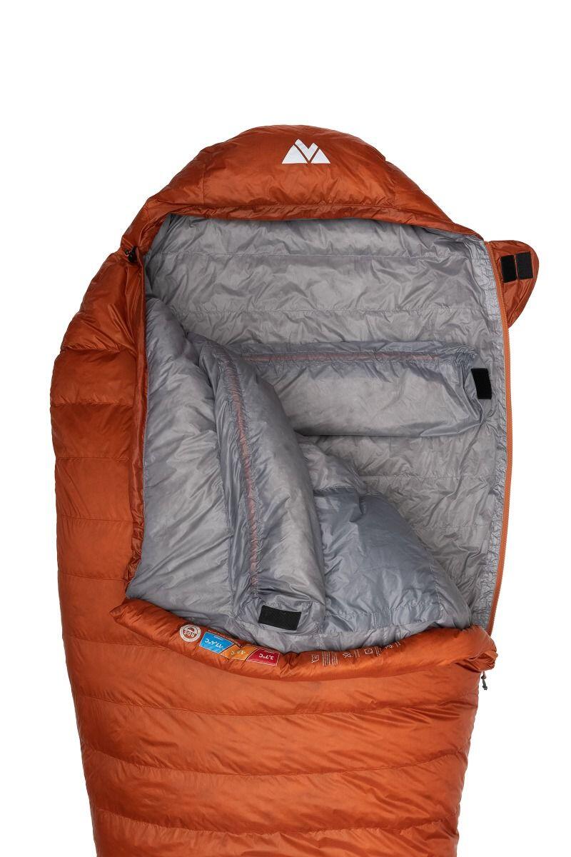 Turistický spací pytel Narvi 400 215x80cm oranžový levý 2/7