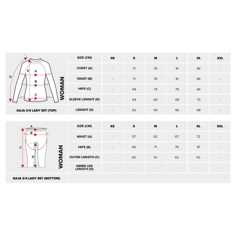 Lenjerie de corp termică pentru femei Viking Gaja 3/4 Set