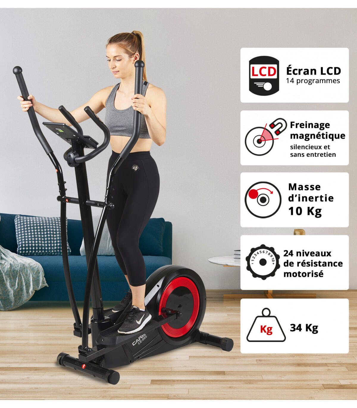 Vélo elliptique connecté - CE-665 3/6