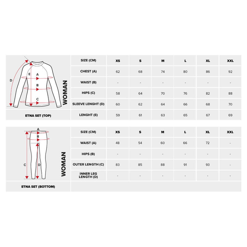 Set de lenjerie de corp termică pentru femei Viking Etna