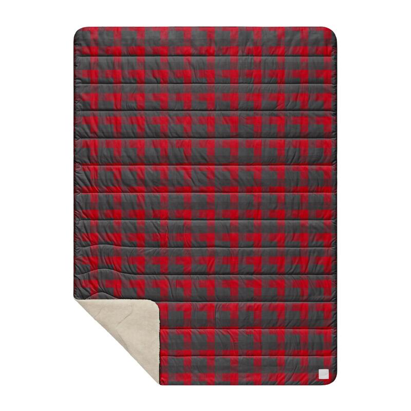 FLANNEL SHERPA - BUFFALO PLAID-THROW