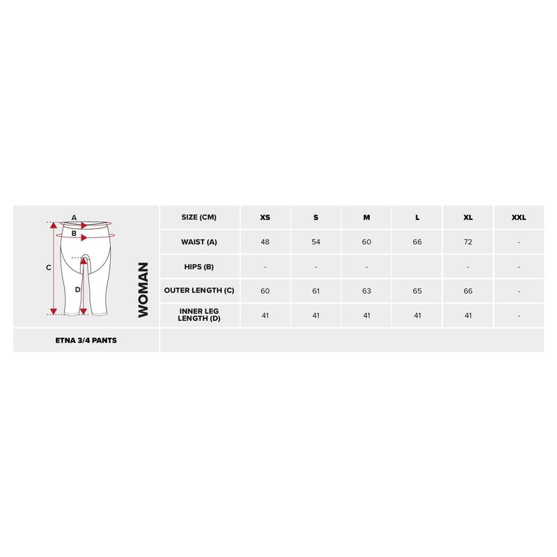 Pantaloni termo-active 3/4 pentru femei Viking Etna