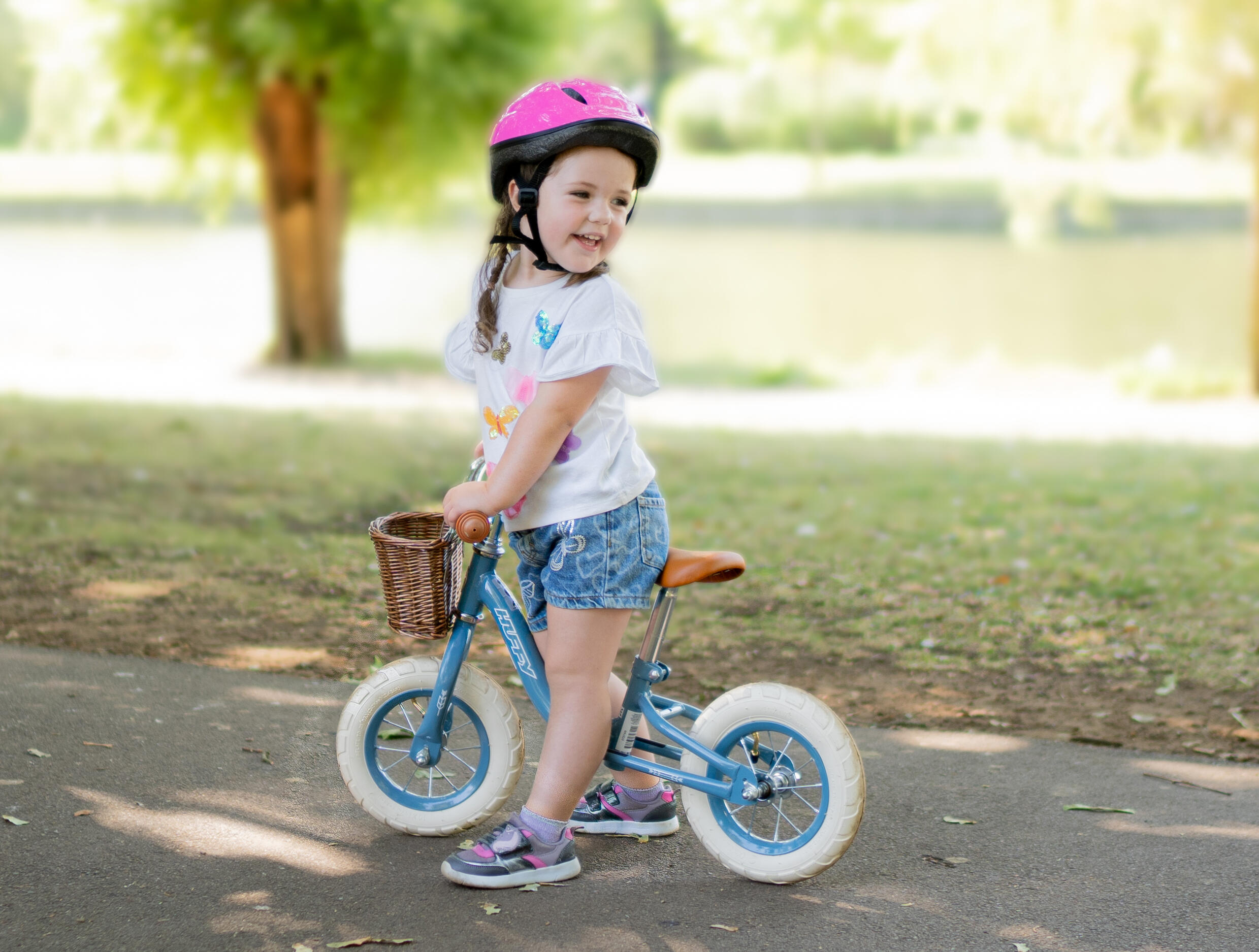Huffy Vintage 10 inch Balance Bike for Kids aged 2 4 years Blue HUFFY Decathlon
