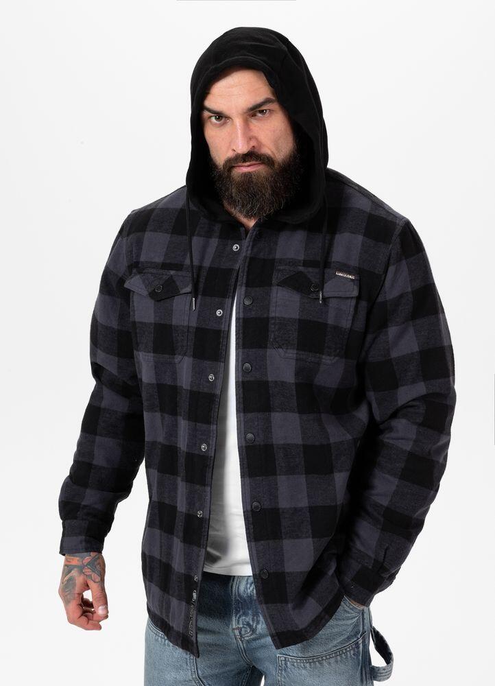 Kurtka męska Pitbull flanelowa z kapturem Pioneer 3/6