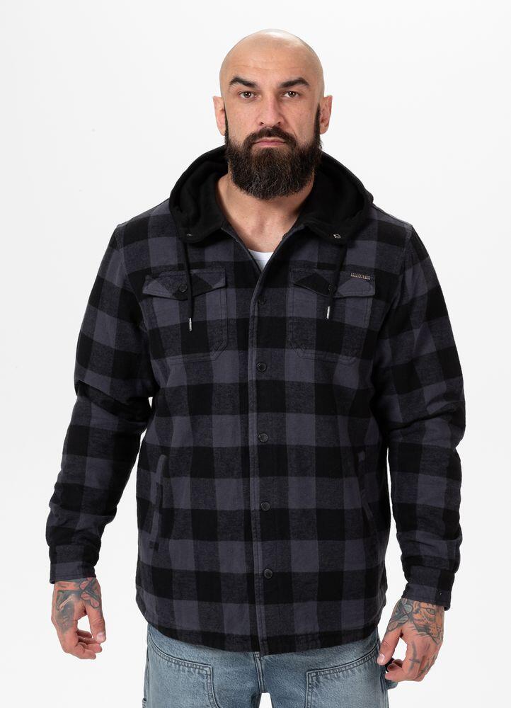 Kurtka męska Pitbull flanelowa z kapturem Pioneer 4/6