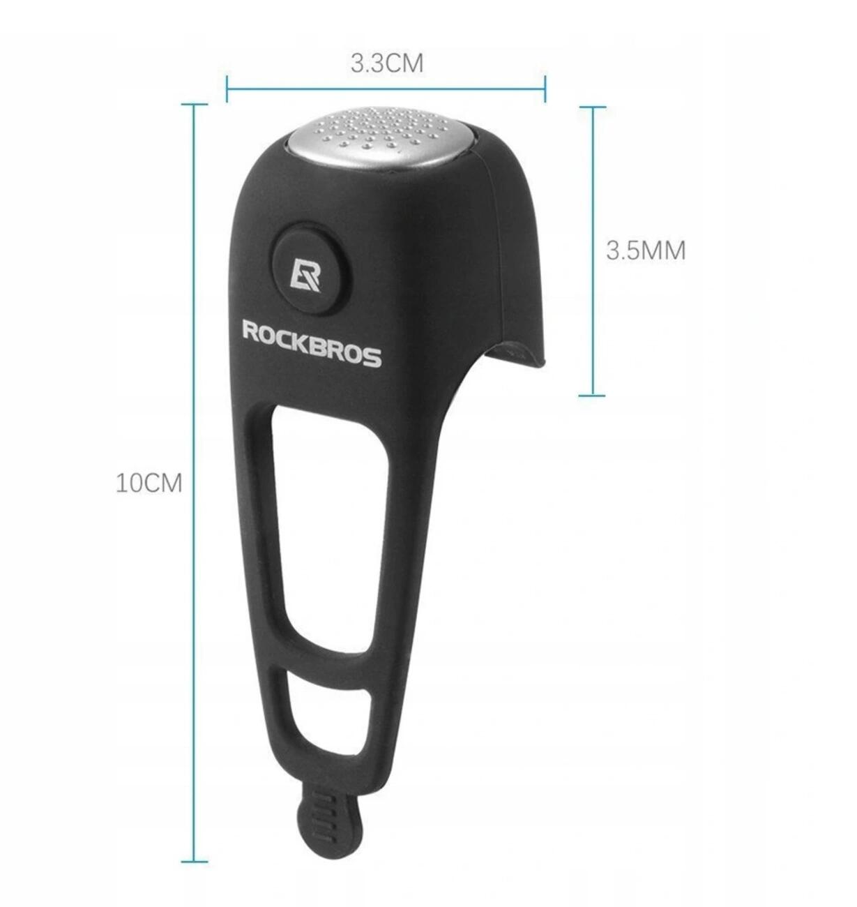 Campainha de bicicleta eletrônica Rockbros CB1709BK 4/7