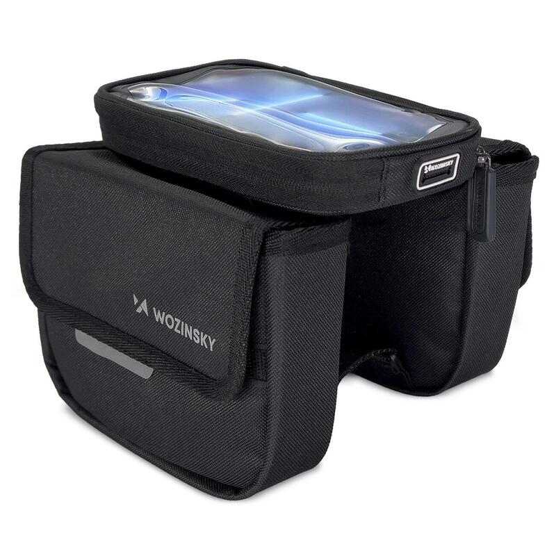 Sacoche de vélo, étui étanche pour téléphone 1,5L noir