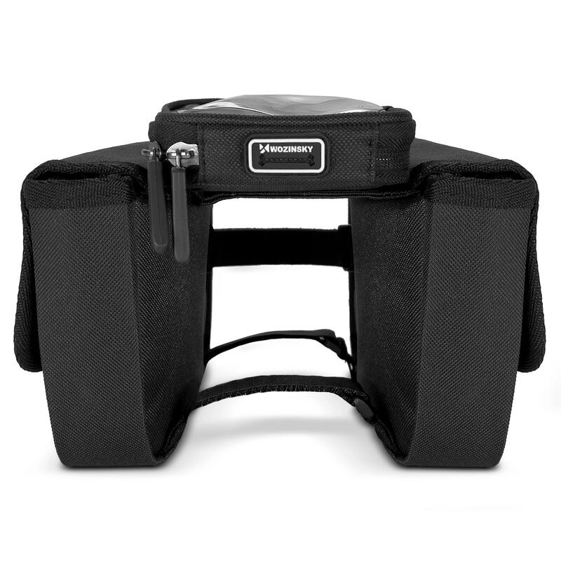 Sacoche de vélo, étui étanche pour téléphone 1,5L noir