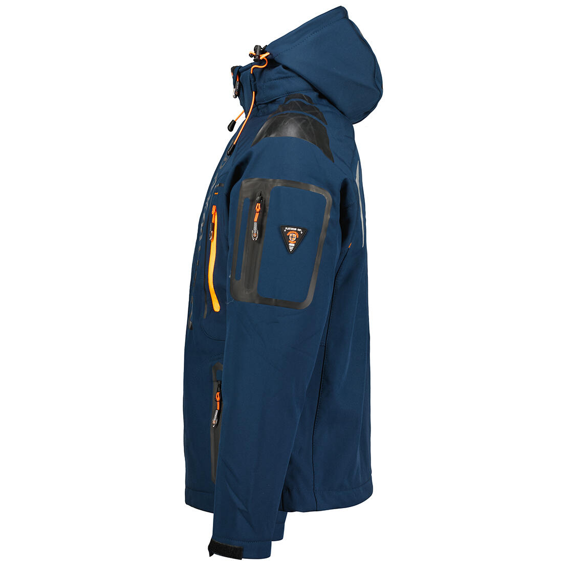 Chaqueta softshell hombre de geographical norway modelo techno azul/naranja 4/4