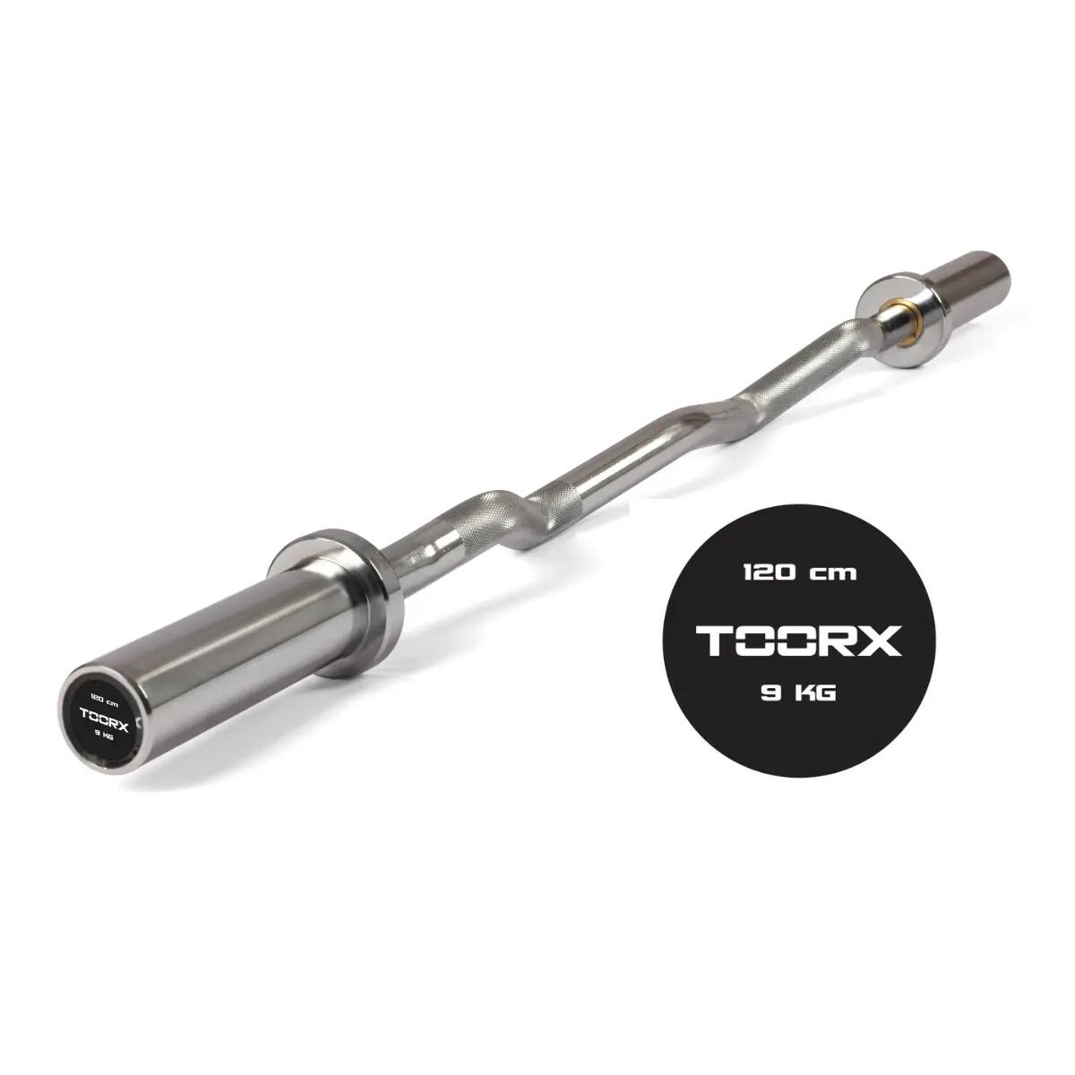 TOORX Olympische Curl-Stange Chrom 120 cm BCO-120