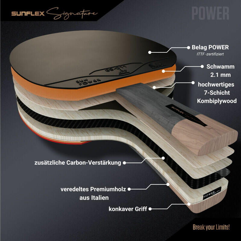 Sunflex Tischtennisschläger SIGNATURE POWER 2/7