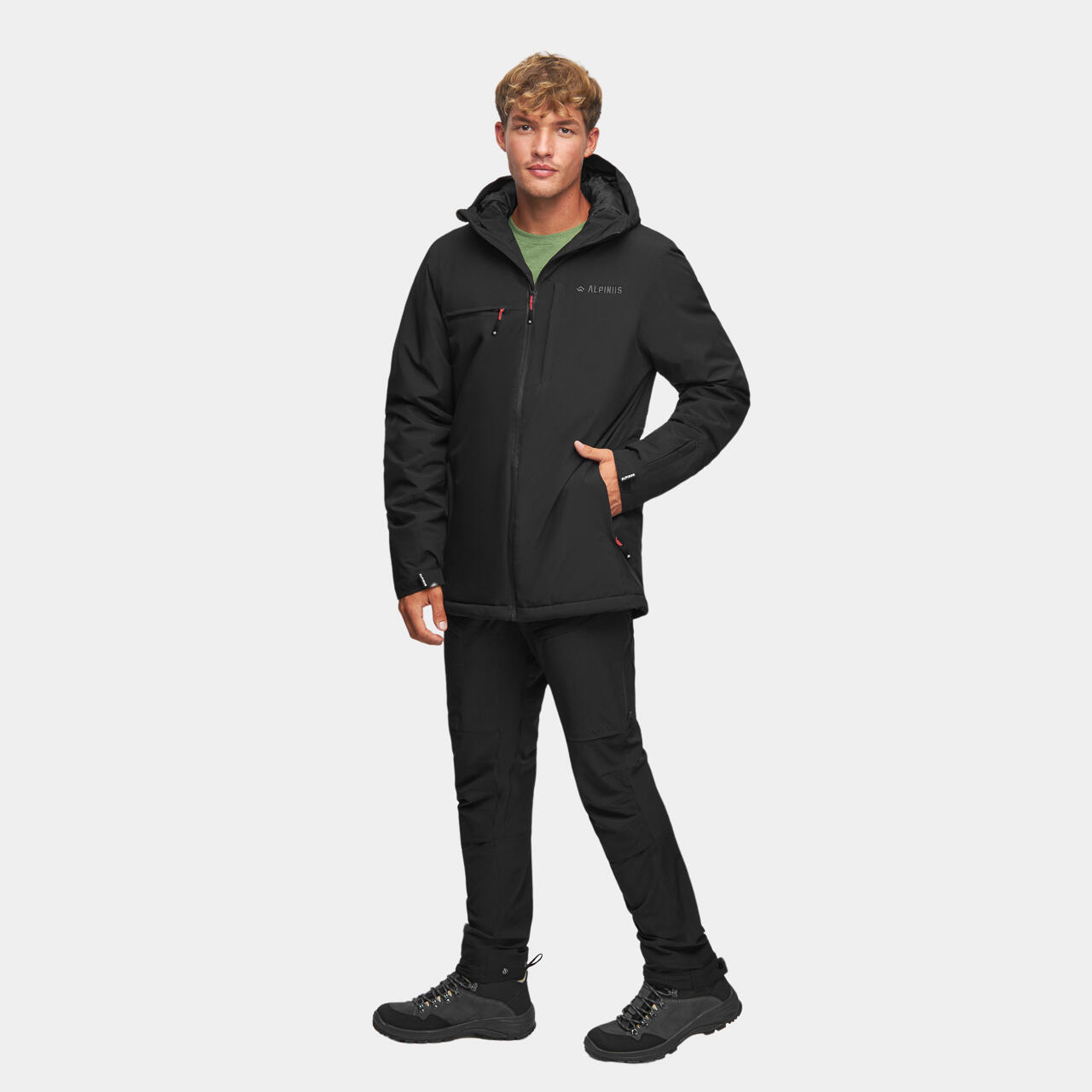 Winterjacke Herren Alpinus Causses schwarz 4/6