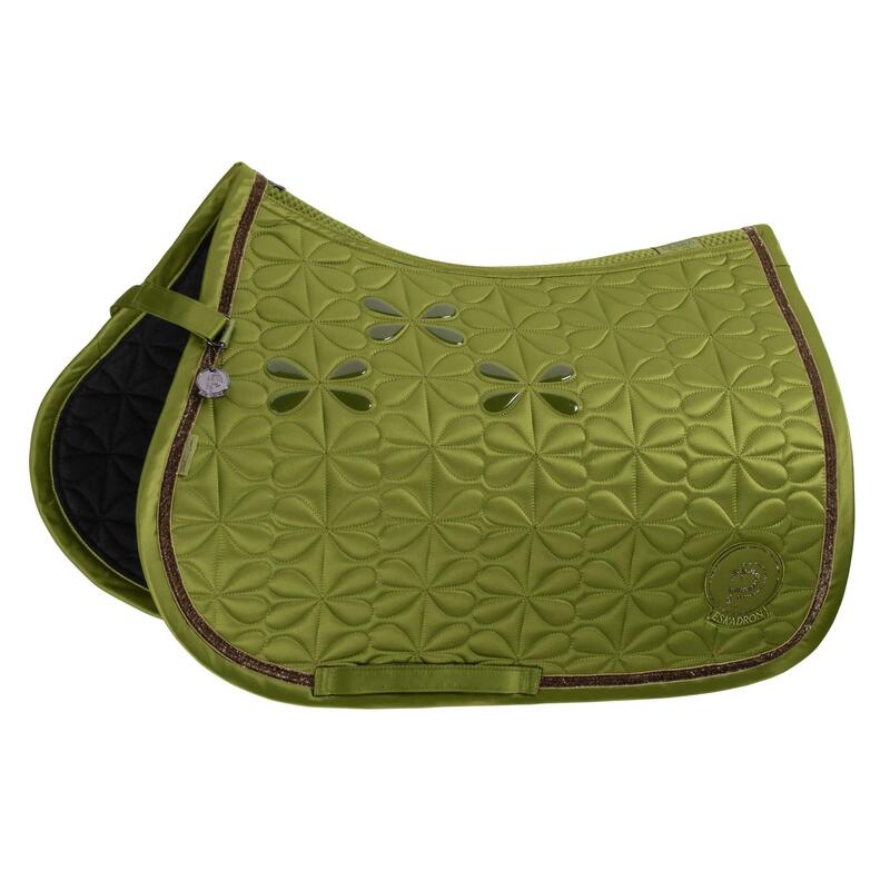 Paardrijden - Unisex -  Moss Green - -saddle Cloth Mattgloss Bow Platinum 24