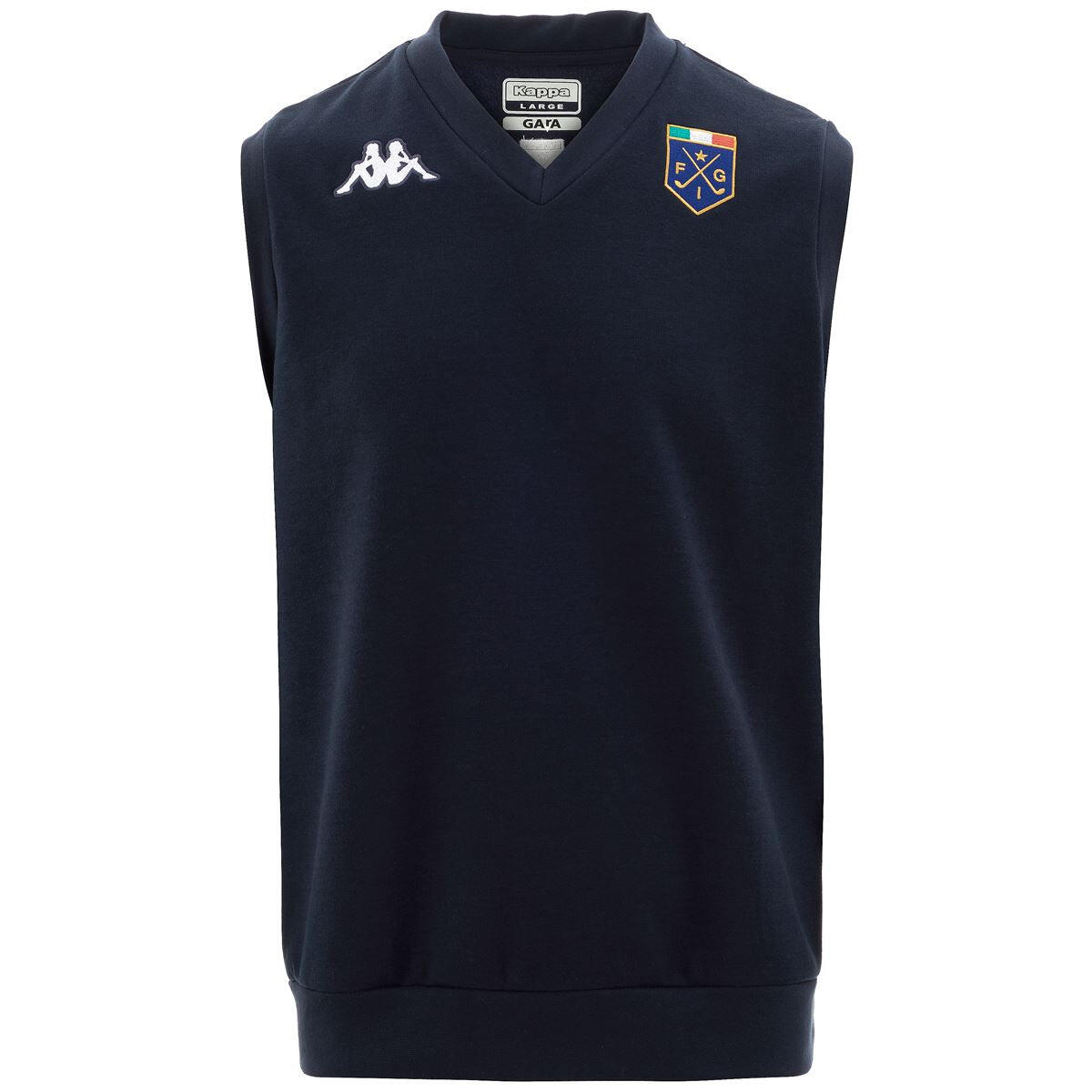 kappa felpa da uomo in poliestere blu da fitness