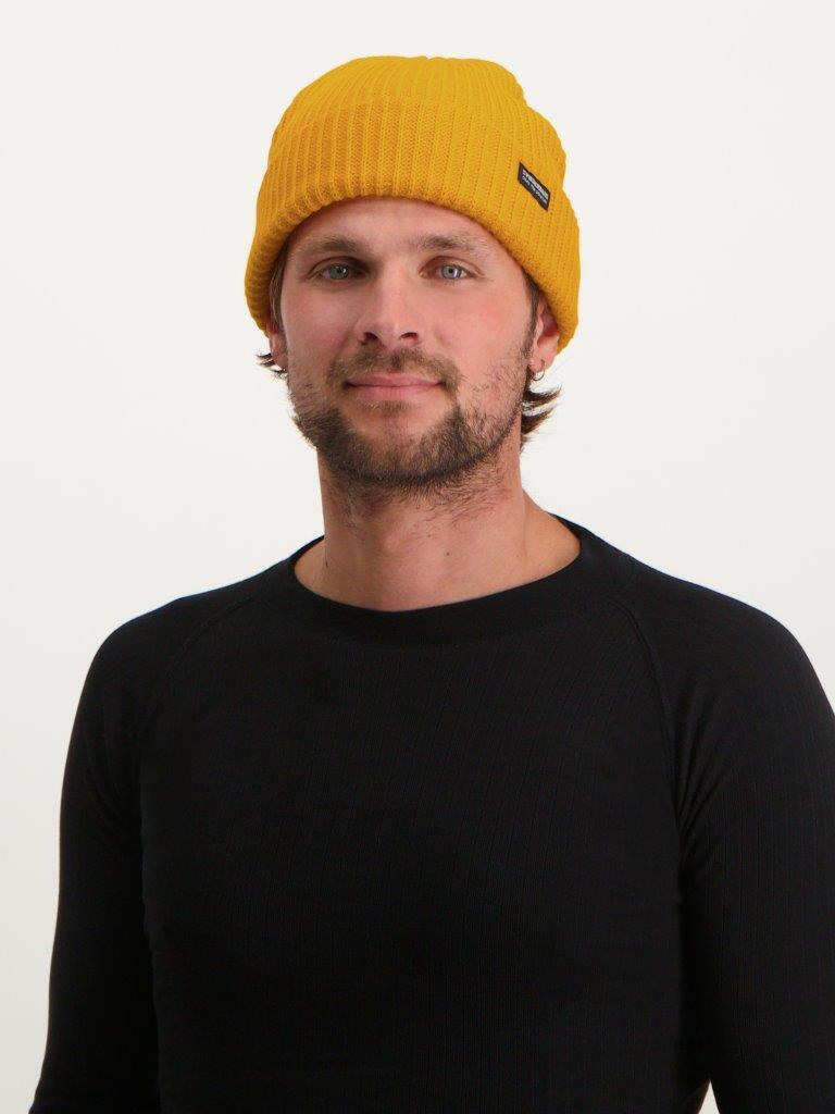 Poederbaas Royal Rib Beanie Yellow 7/7