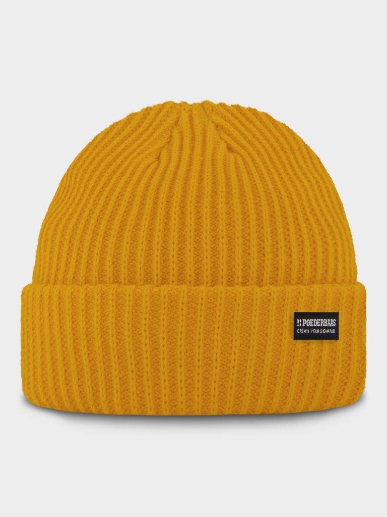 POEDERBAAS Poederbaas Royal Rib Beanie Yellow