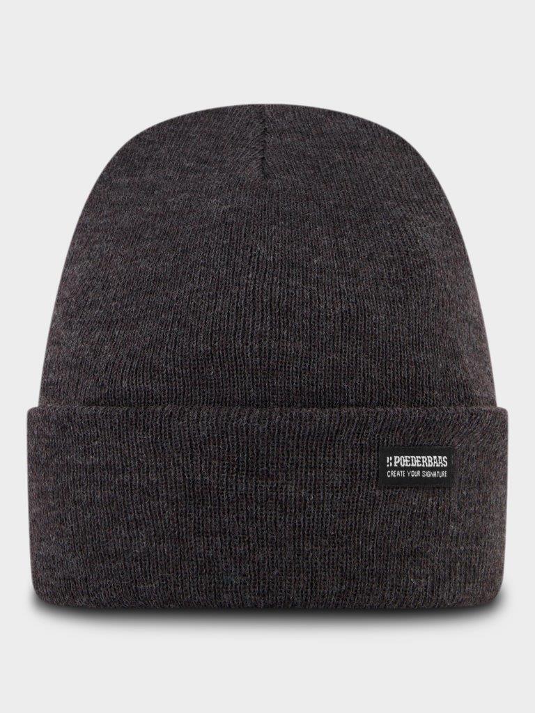 POEDERBAAS Poederbaas Muts Park Beanie Antraciet
