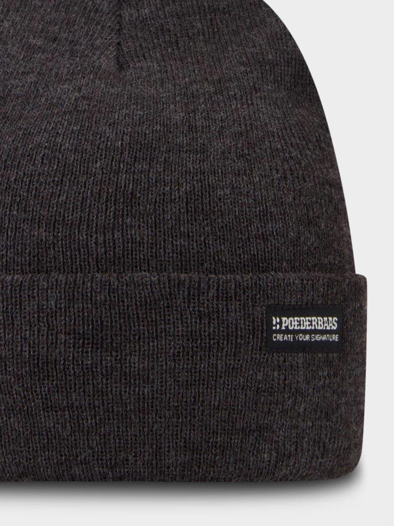 Poederbaas Muts Park Beanie Antraciet 2/6