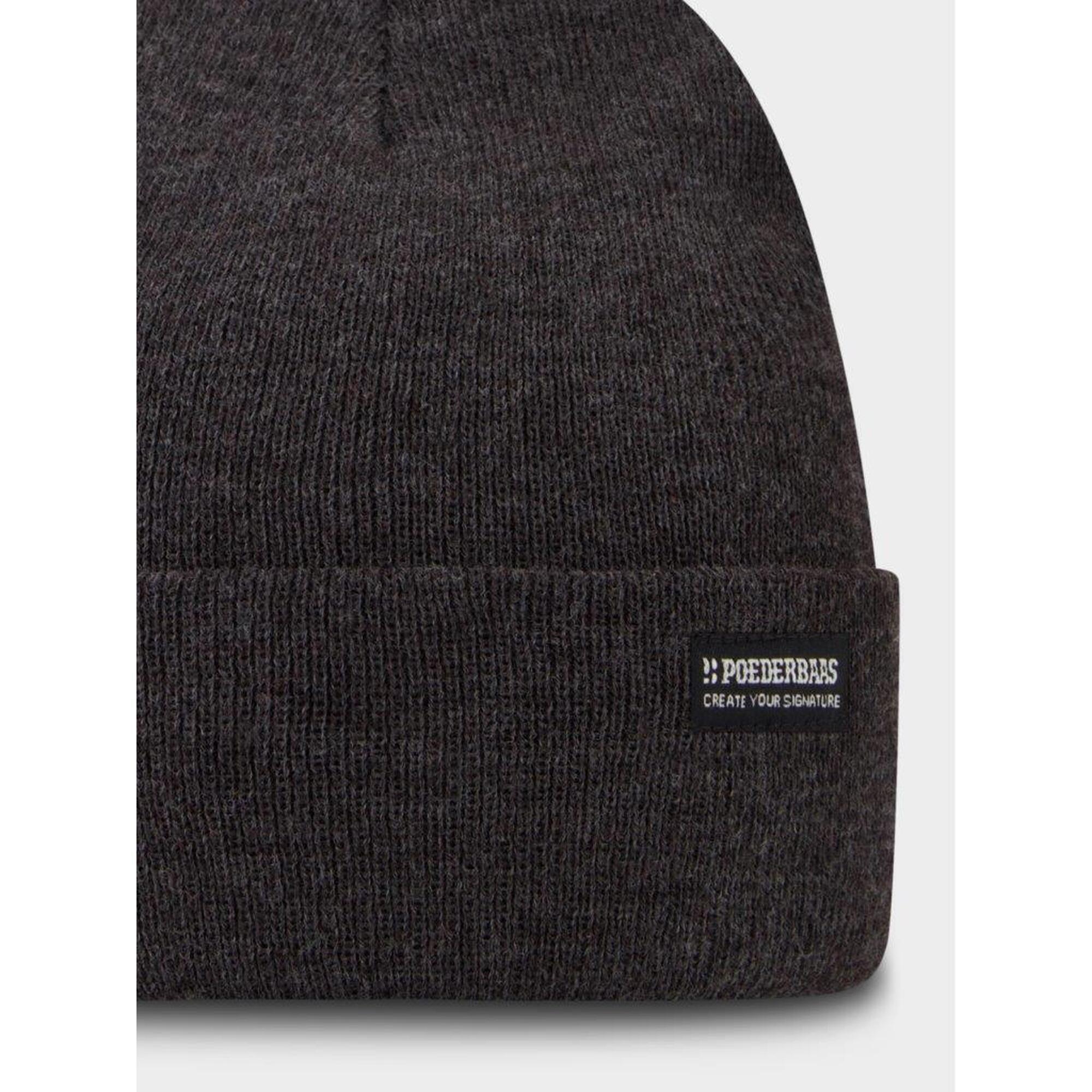 Poederbaas Muts Park Beanie Antraciet