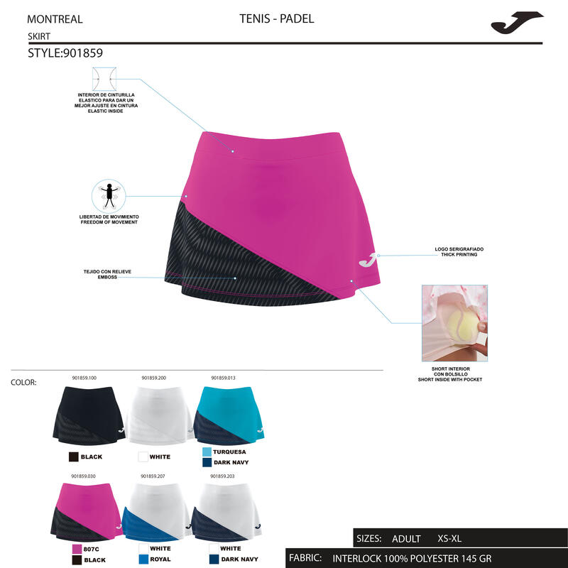Fusta de tenis Joma Montreal