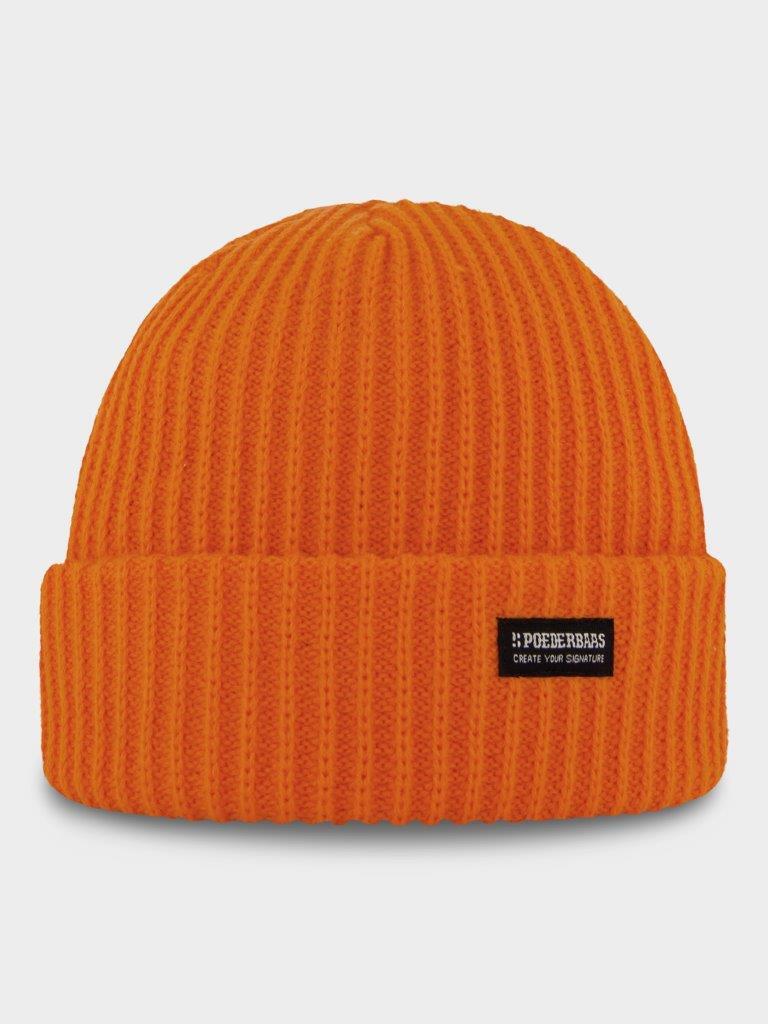 POEDERBAAS Poederbaas Royal Rib Beanie Orange