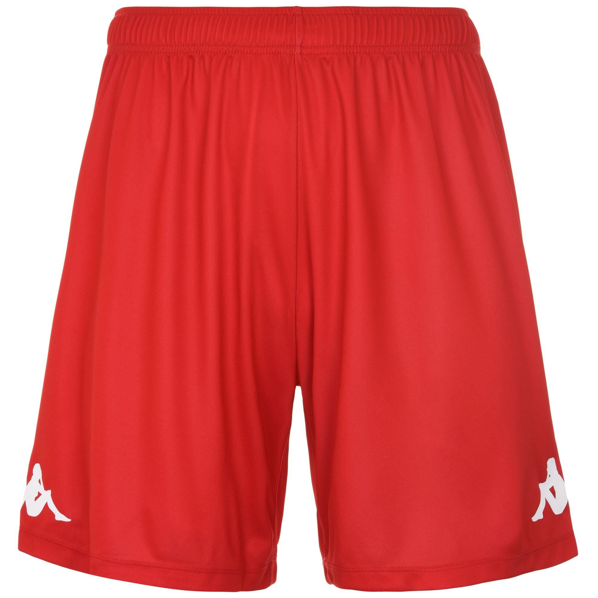 KAPPA pantaloncini da uomo in poliestere rosso da calcio