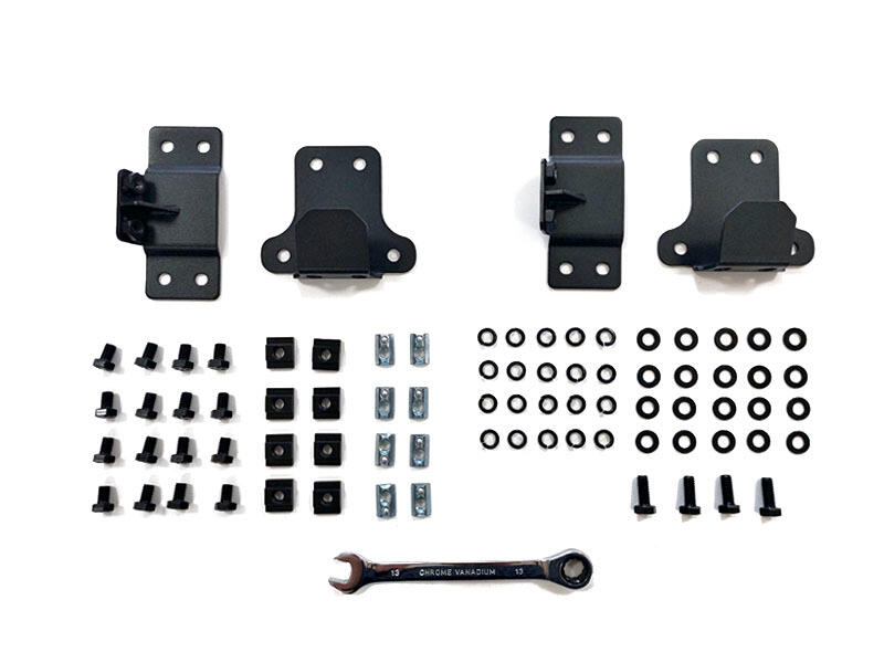 Kit de suporte para fixação do toldo à tenda rígida