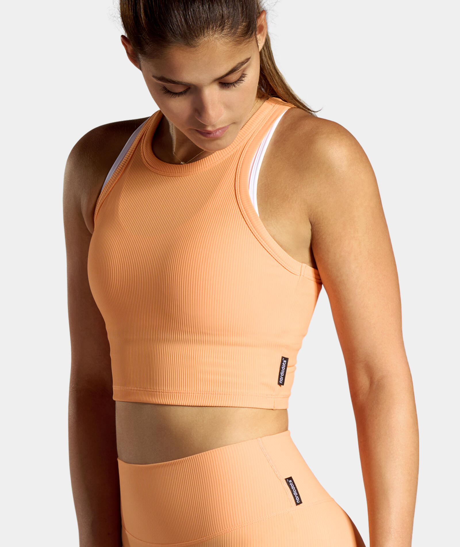 Ripp Tank-Top Frauen Sonne orange 4/4