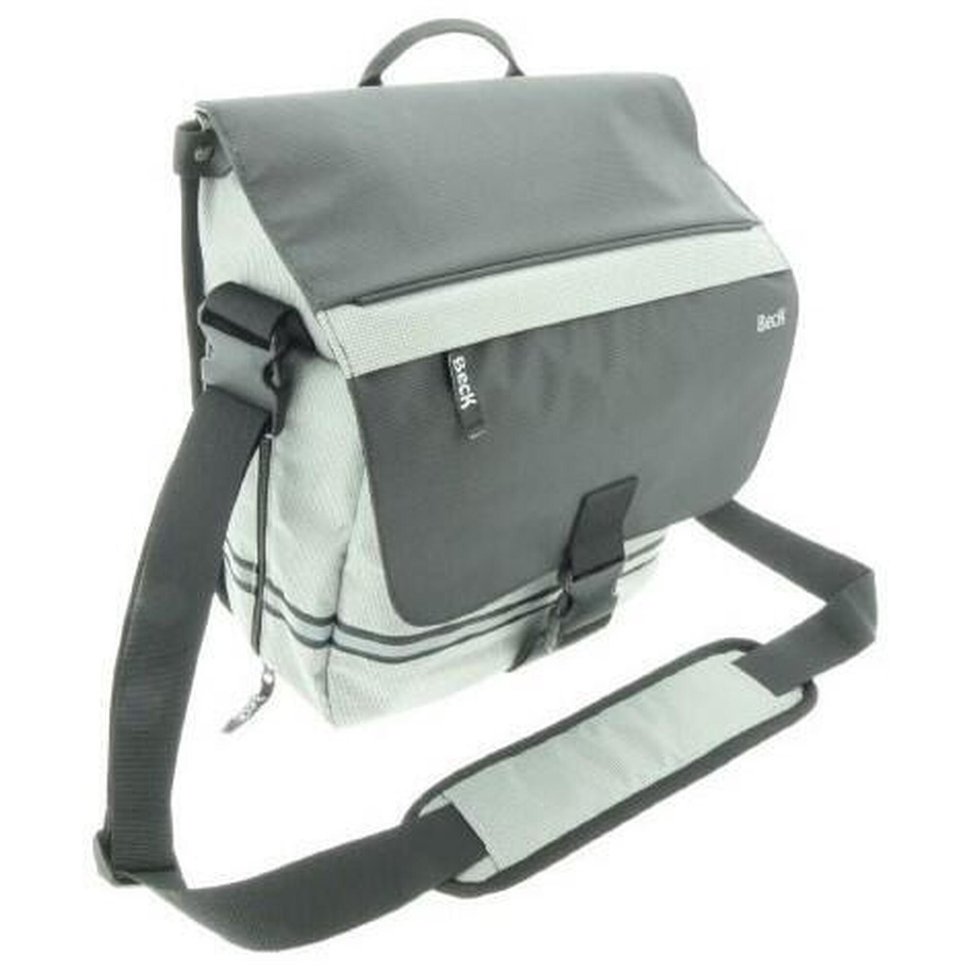 Beck - Sacoche Simple - Yes! Single - 14l - Compartiment Ordinateur - Déperlant - Sacoche Vélo - Gris - Taille Unique - Decathlon