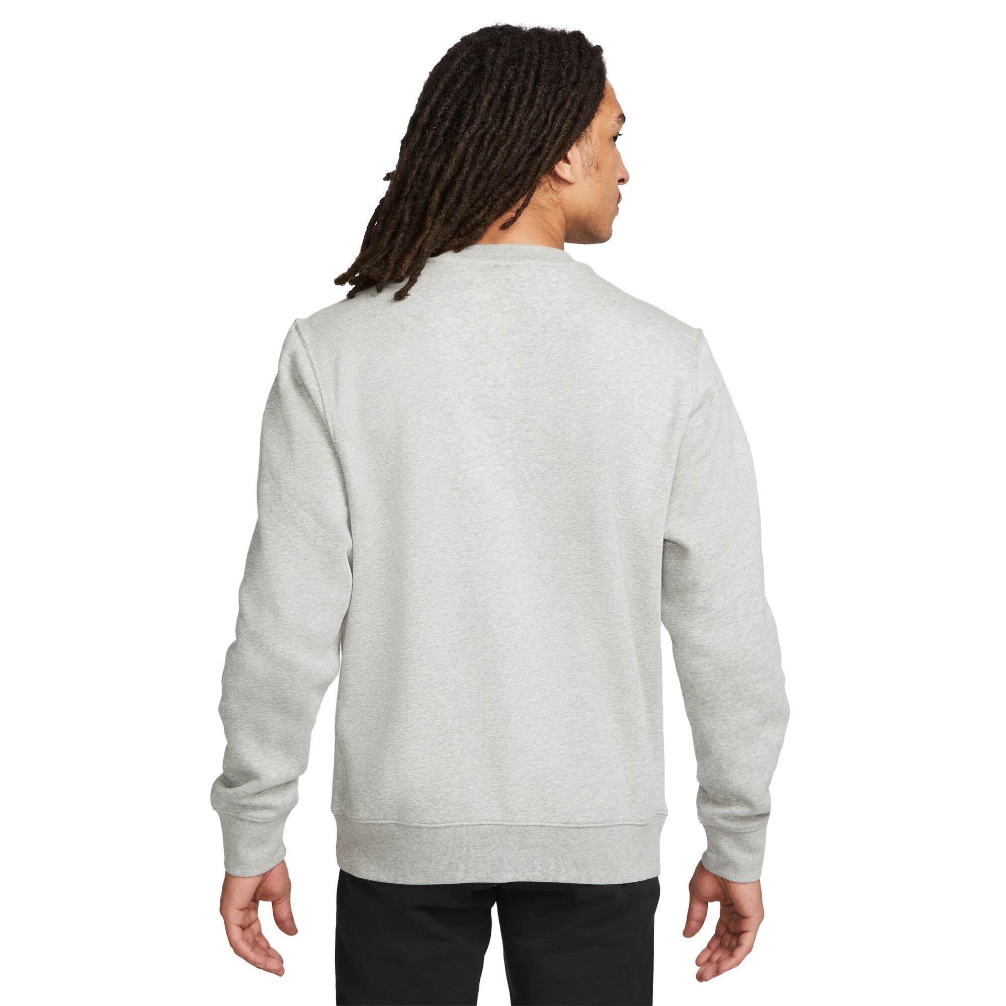Felpa girocollo uomo ( fleece) nike grigio 5/7
