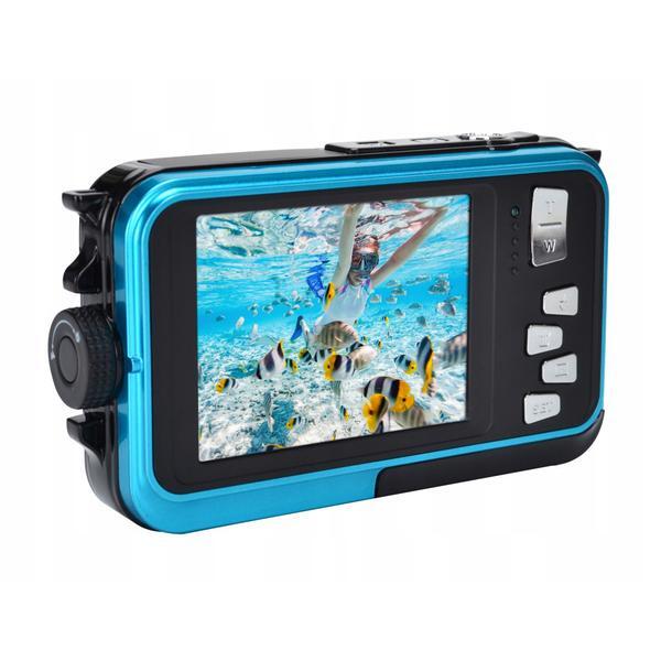 Camera video subacvatica Agfa Photo WP8000, 24MP, Video FHD 3M (Albastru)