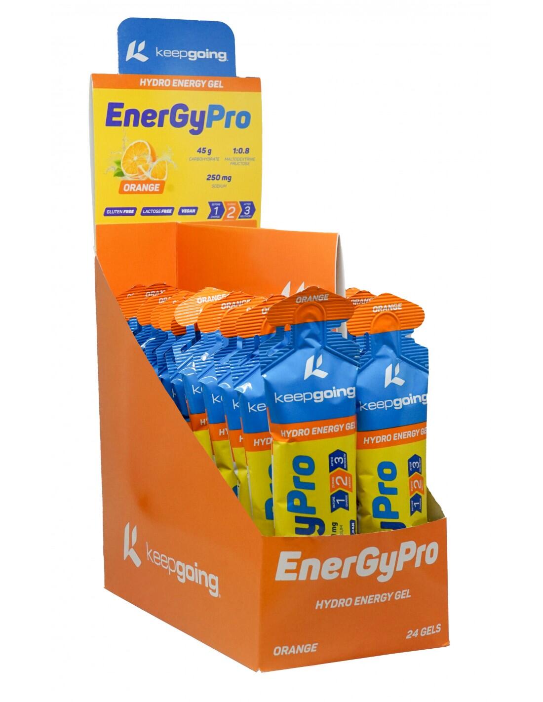 Gel Energético Energía Pro "EnergyPro Gel" Sabor Naranja 24 x 75g 1/5
