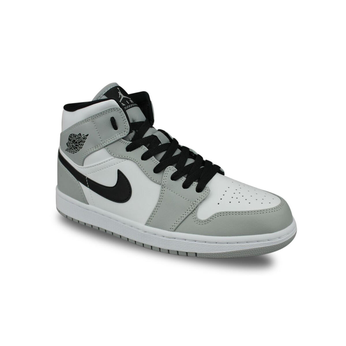 Air Jordan 1 Mid Light Smoke Grey Gris - 554724-092_40 2/4