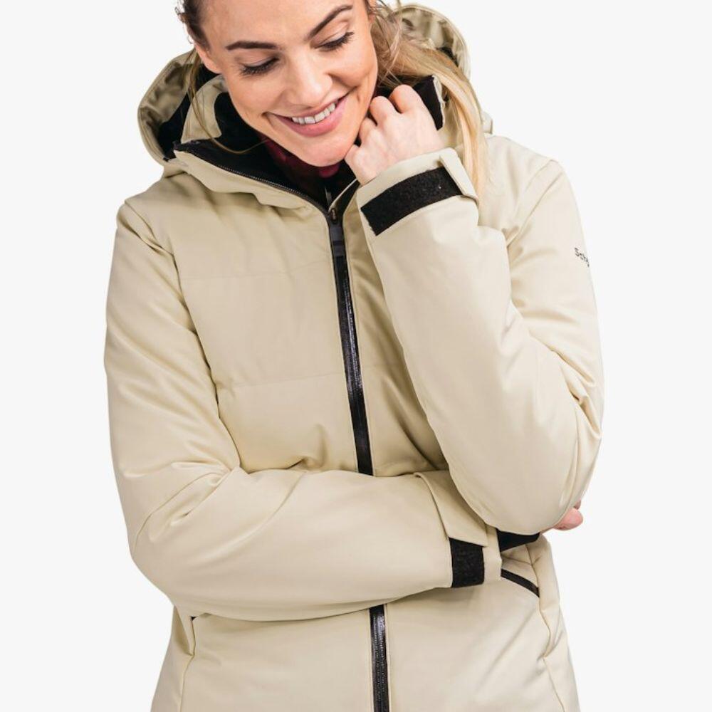 Schoffel Down Womens Misurina Ski Jacket - Smokey Sands 3/4
